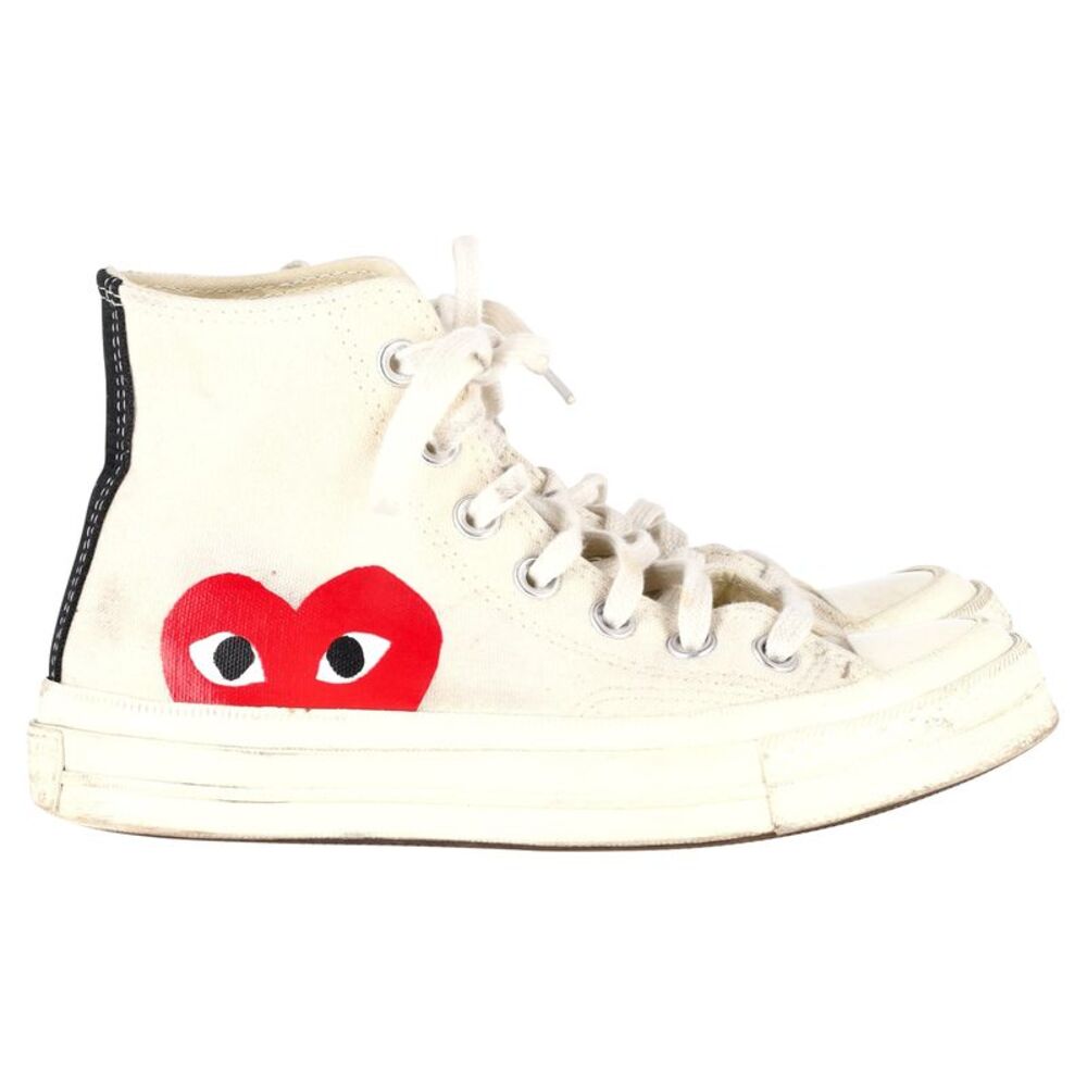 Converse x Comme des Garçons Play 70 Chuck Taylor High Cut Sneakers in Cream